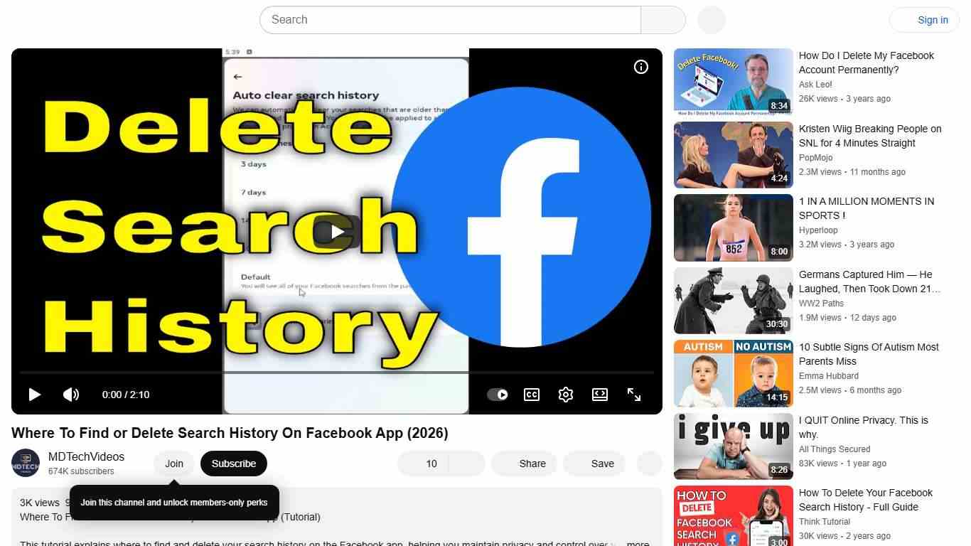 Where To Find or Delete Search History On Facebook App (2026) - YouTube