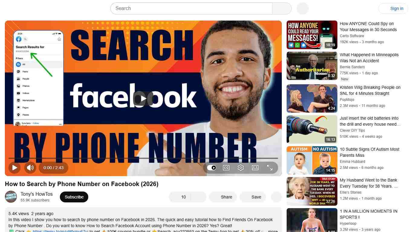How to Search by Phone Number on Facebook (2026) - YouTube