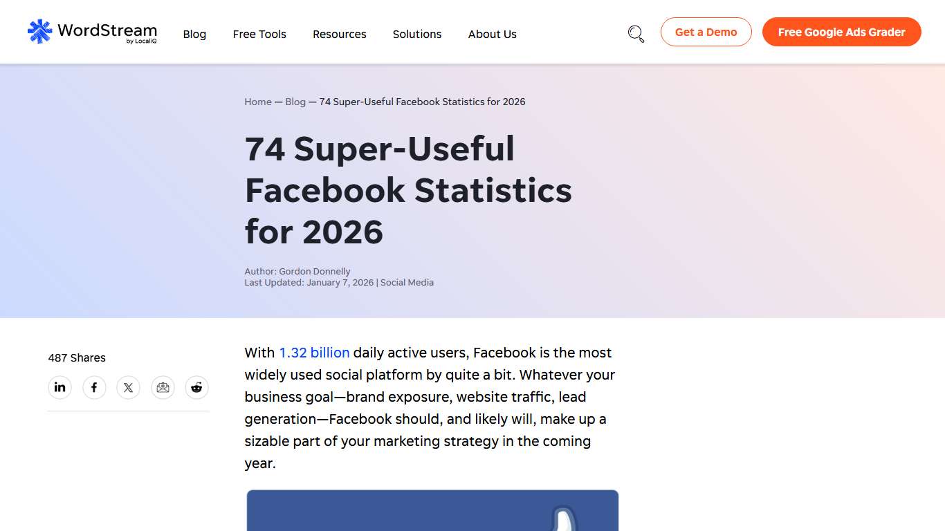 75 Super-Useful Facebook Statistics for 2026